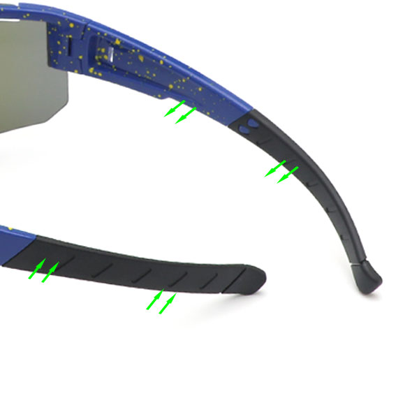 Lunettes de soleil de cyclisme ventilées à demi-monture coupe-vent - Bang Long