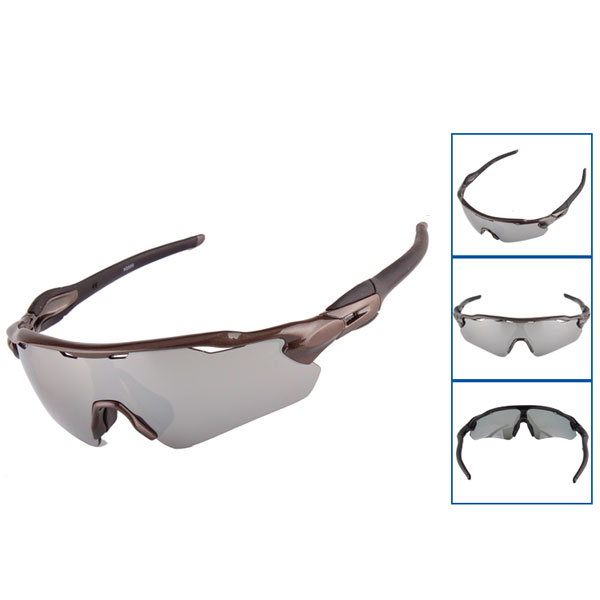 Lunettes de soleil de sport de cyclisme coupe-vent à demi-monture avec lentille HD - Bang Long