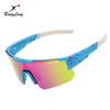 Lunettes de soleil de cyclisme ventilées à demi-monture coupe-vent