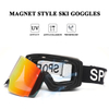 Lunettes de ski à la mode de protection UV magnétique de cylindre d'OTG 