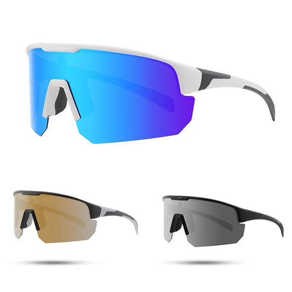 Lunettes de soleil de sport à demi-monture avec revêtement polarisé miroir VTT - Bang Long