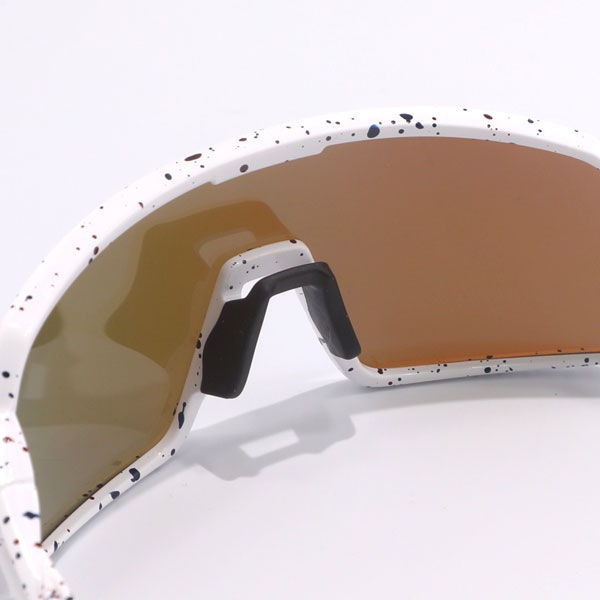 Lunettes de soleil de sport de cyclisme à monture complète avec lentille à revêtement miroir - Bang Long