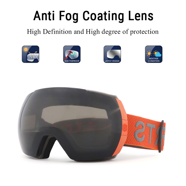 Mode sphérique magnétique pour lunettes de ski de snowboard - Bang Long