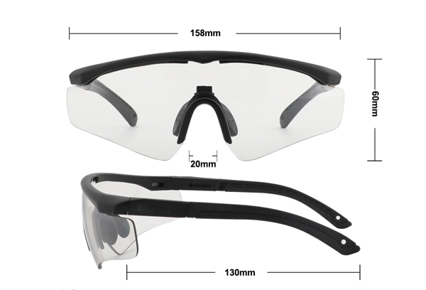 Lunettes de sécurité anti-buée pour tir tactique Airsoft - Bang Long