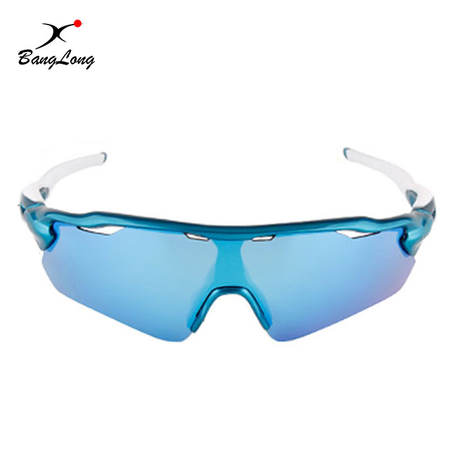 Lunettes de soleil de sport de cyclisme coupe-vent à demi-monture avec lentille HD 