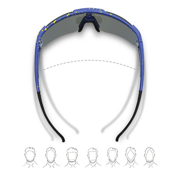 Lunettes de soleil de cyclisme ventilées à demi-monture coupe-vent - Bang Long