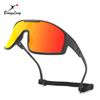 Lunettes de soleil de sport à monture complète avec verres miroir pour vélo