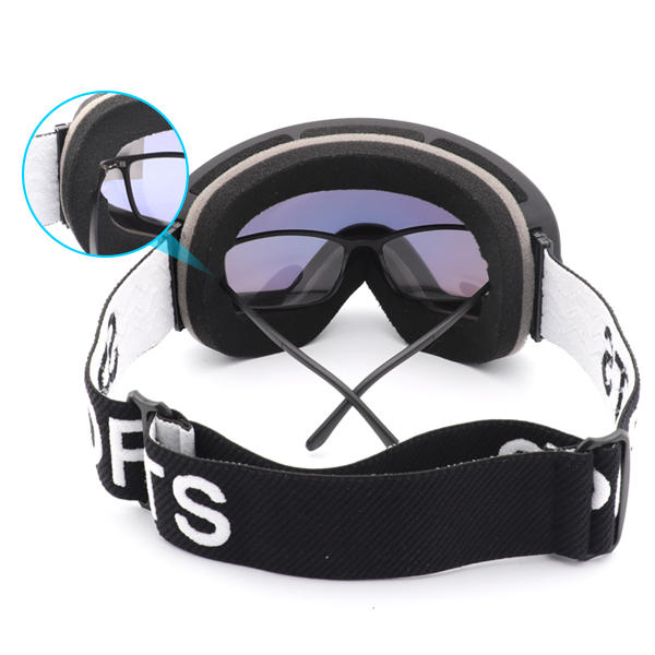 Lunettes de ski à protection UV miroir en TPU sans monture/sans monture - Bang Long