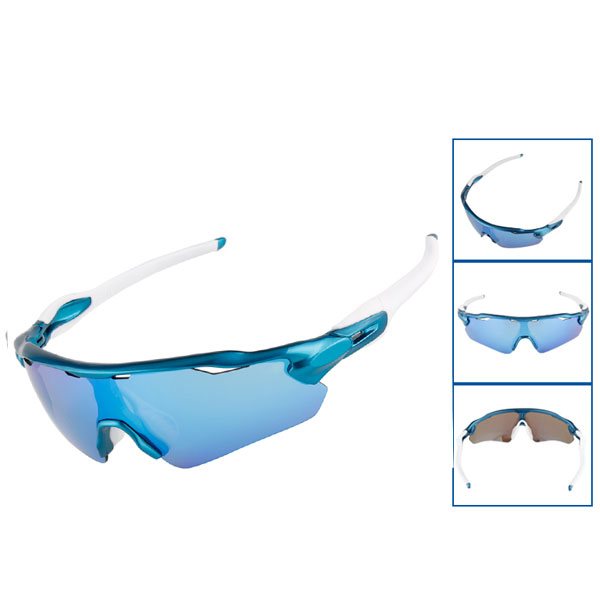 Lunettes de soleil de sport de cyclisme coupe-vent à demi-monture avec lentille HD - Bang Long