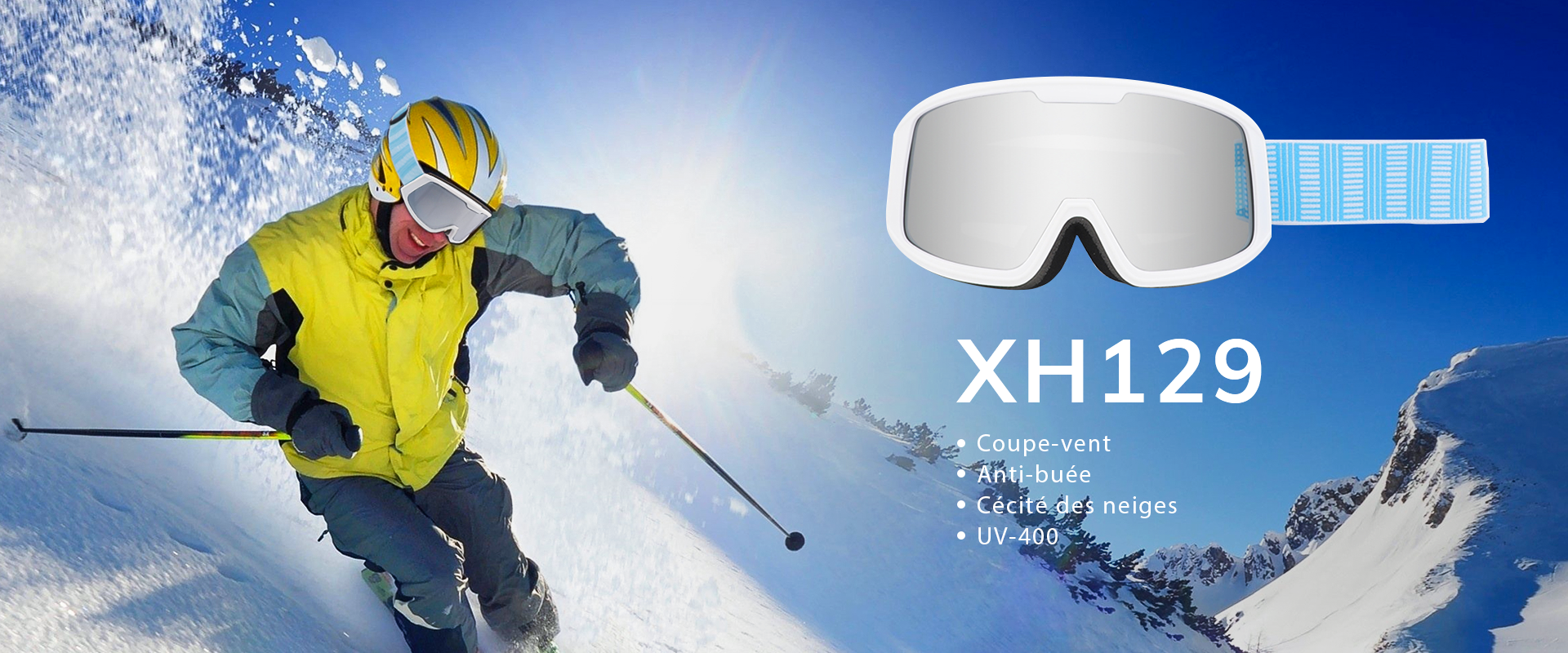 Goggles that prevent snow blindness with anti-fog technology