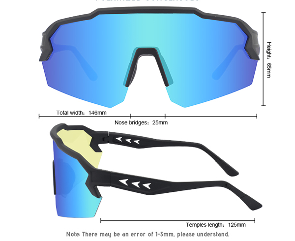 Lunettes de soleil unisexes anti-buée avec lentille miroir pour le cyclisme - Bang Long