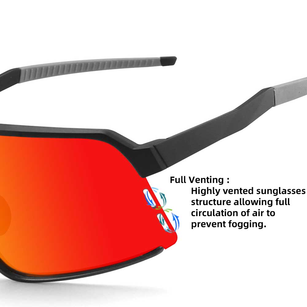 Lunettes de soleil de sport colorées anti-UV400 pour cyclisme - Bang Long