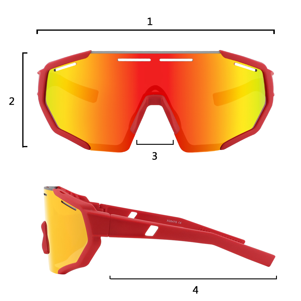 Lunettes de soleil de sport polarisées Revo pour enfants, avec 3 verres interchangeables, pour le cyclisme et la course à pied