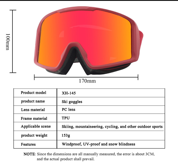 Lunettes de ski de personnalisation colorées les mieux notées pour le snowboard - Bang Long