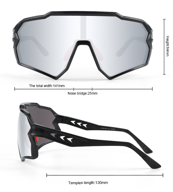 Lunettes de soleil de sport de cyclisme antireflet pour grandes têtes - Bang Long