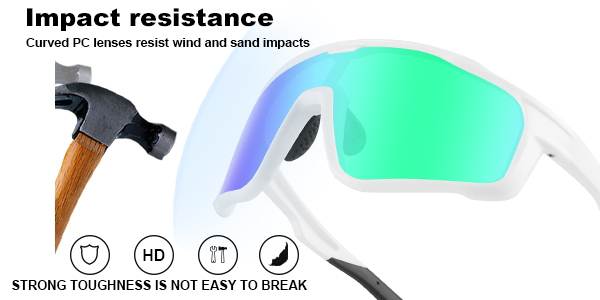 Lunettes de soleil sport personnalisées polarisées miroir VTT plein cadre - Bang Long