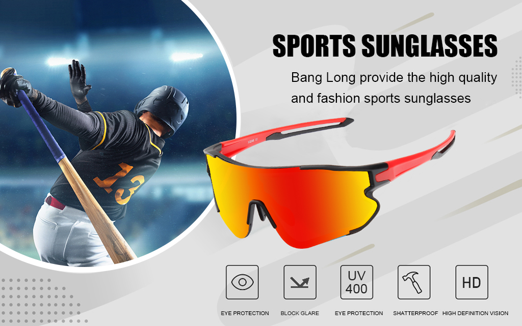 Baseball avec lunettes de soleil de sport unisexes à verres interchangeables polarisés et Revo