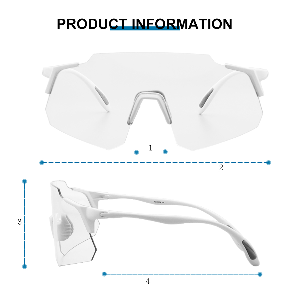 Lunettes de soleil photochromiques grises UV400, pour cyclisme, course à pied, sport