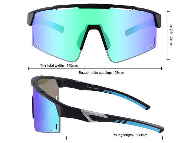 Lunettes de soleil de cyclisme coupe-vent demi-monture - Bang Long